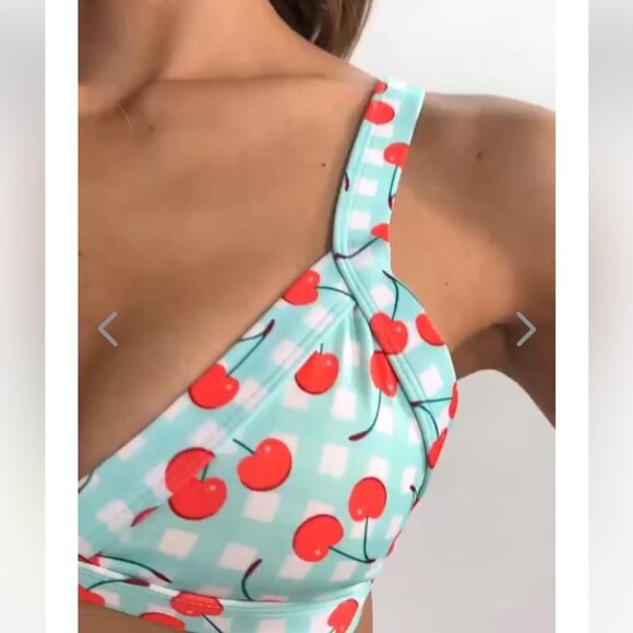 NWT OneOne Swimwear Bikini SET Cherry Crush Kameron Jesse NEW White Blue Red - Picture 11 of 14